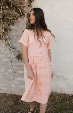 Polagram Whitney Dress-Peach Clearance
