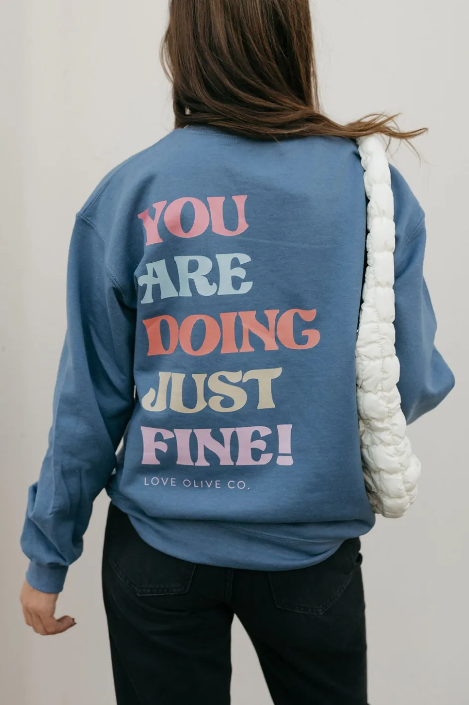Speak by Design You Are Doing Just Fine Pullover-Indigo Blue Clearance